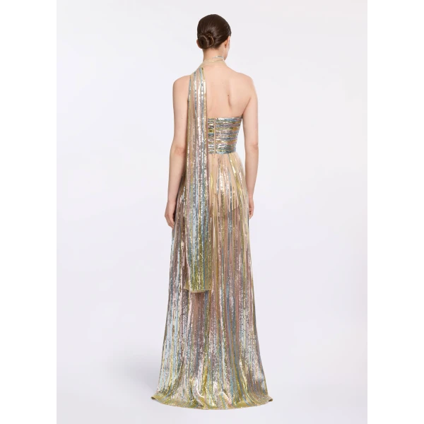 Elie Saab Sequin Embroidered Tulle Dress in Multicolour featuring  – Luxury Designer Fashion at Luxury Shoes .