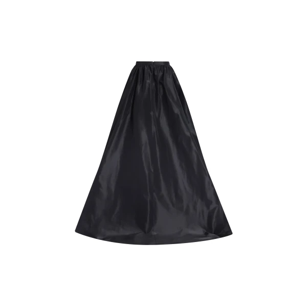 Elie Saab Taffeta Long Skirt in Black featuring  – Luxury Designer Fashion at Luxury Shoes .