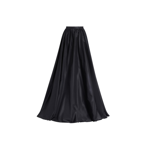 Elie Saab Taffeta Long Skirt in Black featuring  – Luxury Designer Fashion at Luxury Shoes .