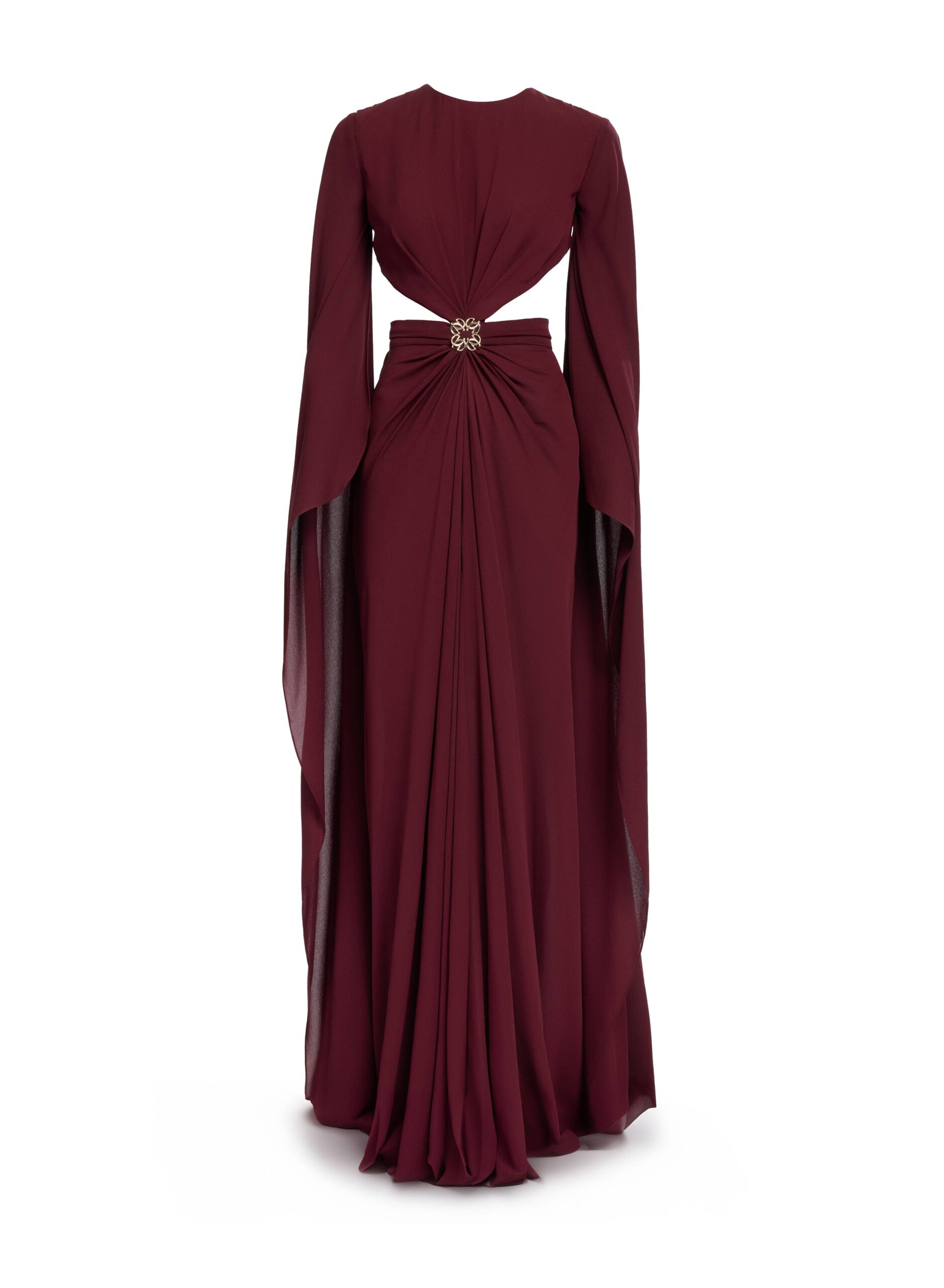 Elie Saab Wineberry Silk Long Dress Elie Saab Wineberry Silk Long Dress in Red featuring – Luxury Designer Fashion at Luxury Shoes .