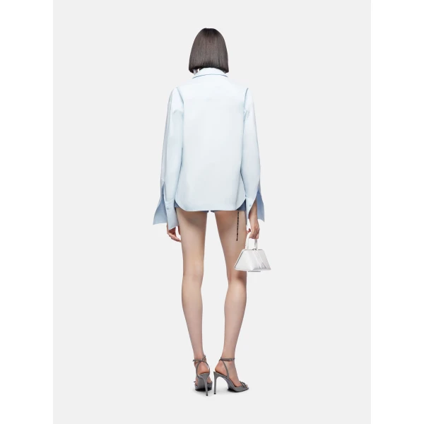 The Attico 'Eliza'' Baby Blue Shirt - The Attico Tops - Designed by Gilda Ambrosio & Giorgia Tordini - Shop at Luxury Shoes 