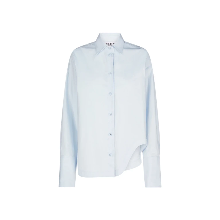 The Attico 'Eliza'' Baby Blue Shirt - The Attico Tops - Designed by Gilda Ambrosio & Giorgia Tordini - Shop at Luxury Shoes 