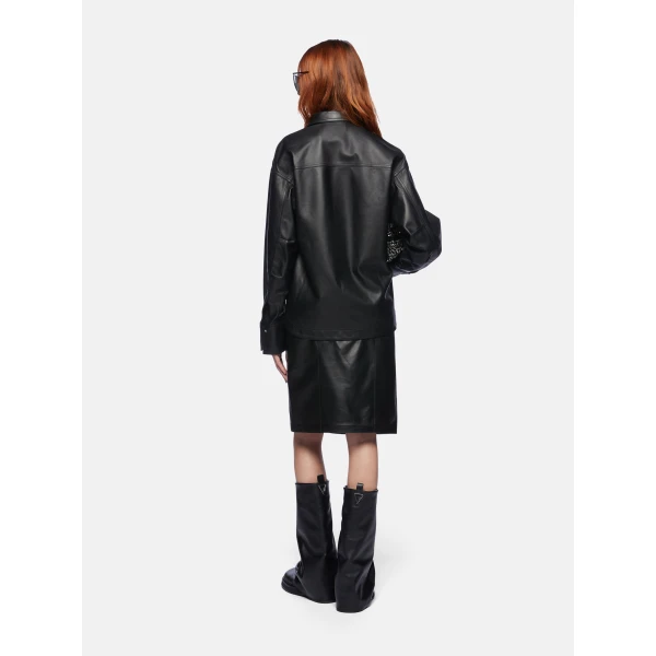 The Attico "Eliza'' Black Shirt - The Attico Tops - Designed by Gilda Ambrosio & Giorgia Tordini - Shop at Luxury Shoes 