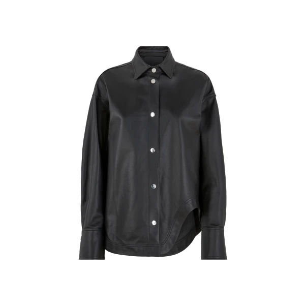 The Attico "Eliza'' Black Shirt - The Attico Tops - Designed by Gilda Ambrosio & Giorgia Tordini - Shop at Luxury Shoes 
