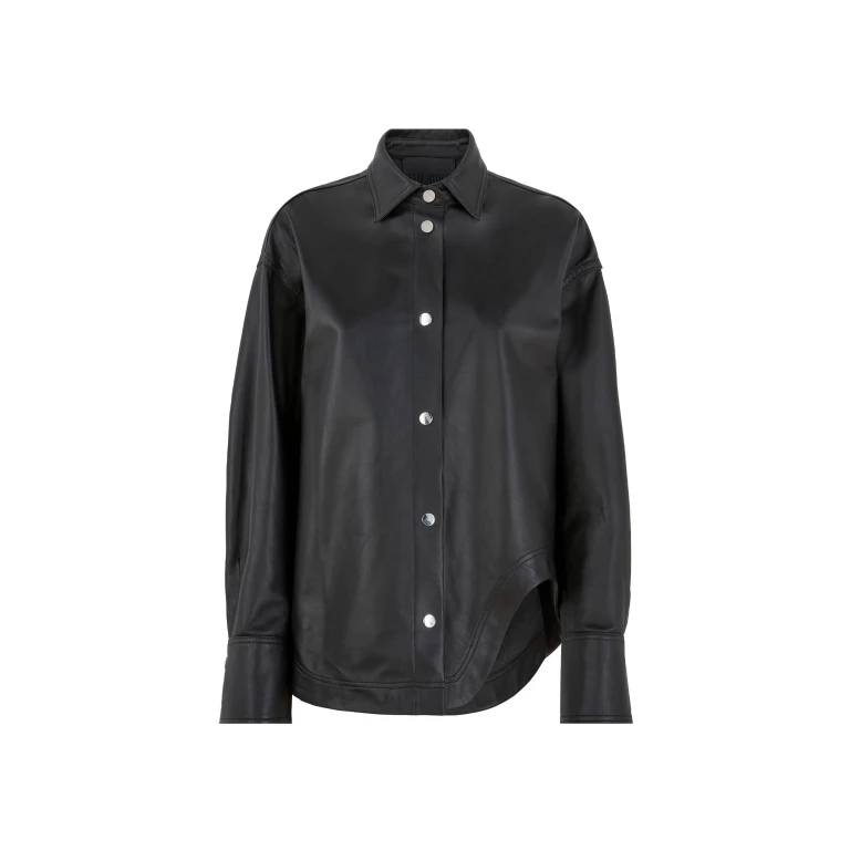 The Attico "Eliza'' Black Shirt - The Attico Tops - Designed by Gilda Ambrosio & Giorgia Tordini - Shop at Luxury Shoes 