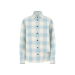 The Attico 'Eliza'' Light Blue And White Shirt - The Attico Tops - Designed by Gilda Ambrosio & Giorgia Tordini - Shop at Luxury Shoes 