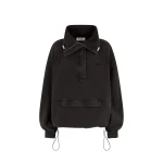 The Attico Faded Black Blouson - The Attico Knitwear - Designed by Gilda Ambrosio & Giorgia Tordini - Shop at Luxury Shoes 