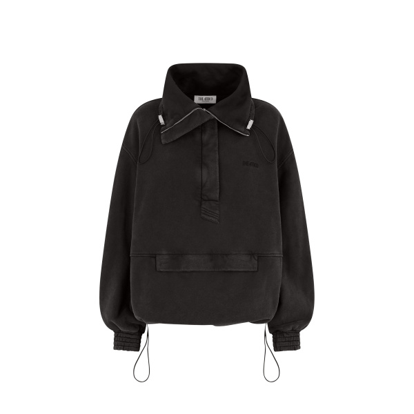 The Attico Faded Black Blouson - The Attico Knitwear - Designed by Gilda Ambrosio & Giorgia Tordini - Shop at Luxury Shoes 