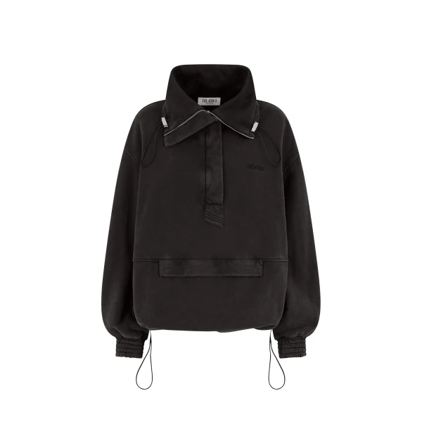 The Attico Faded Black Blouson - The Attico Knitwear - Designed by Gilda Ambrosio & Giorgia Tordini - Shop at Luxury Shoes 