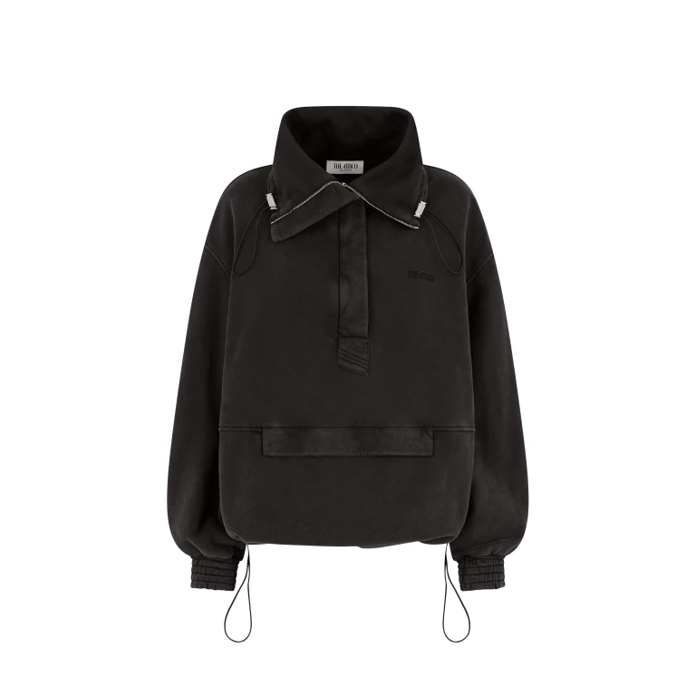 The Attico Faded Black Blouson - The Attico Knitwear - Designed by Gilda Ambrosio & Giorgia Tordini - Shop at Luxury Shoes 
