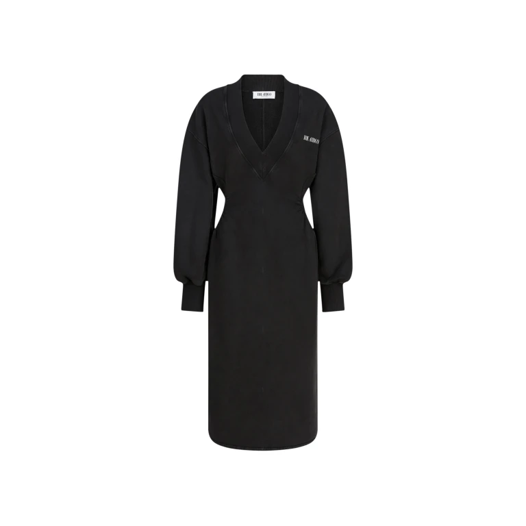 The Attico Faded Black Midi Dress - The Attico Dresses - Designed by Gilda Ambrosio & Giorgia Tordini - Shop at Luxury Shoes 