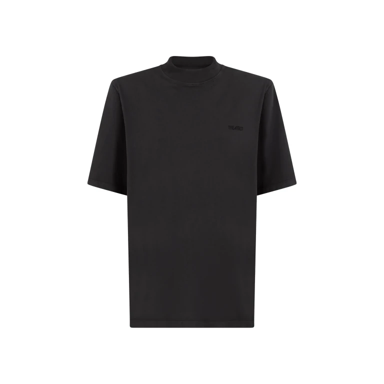 The Attico Faded Black T-Shirt - The Attico Tops - Designed by Gilda Ambrosio & Giorgia Tordini - Shop at Luxury Shoes 