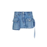 The Attico 'Fay'' Washed Blue Mini Skirt - The Attico Skirts - Designed by Gilda Ambrosio & Giorgia Tordini - Shop at Luxury Shoes 