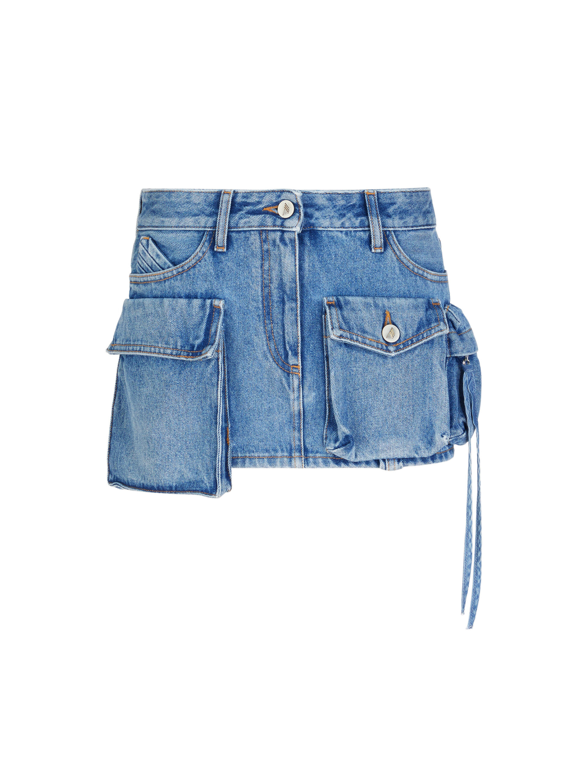 The Attico 'Fay'' Washed Blue Mini Skirt - The Attico Skirts - Designed by Gilda Ambrosio & Giorgia Tordini - Shop at Luxury Shoes The Attico 'Fay'' Washed Blue Mini Skirt - The Attico Skirts - Designed by Gilda Ambrosio & Giorgia Tordini - Shop at Luxury Shoes