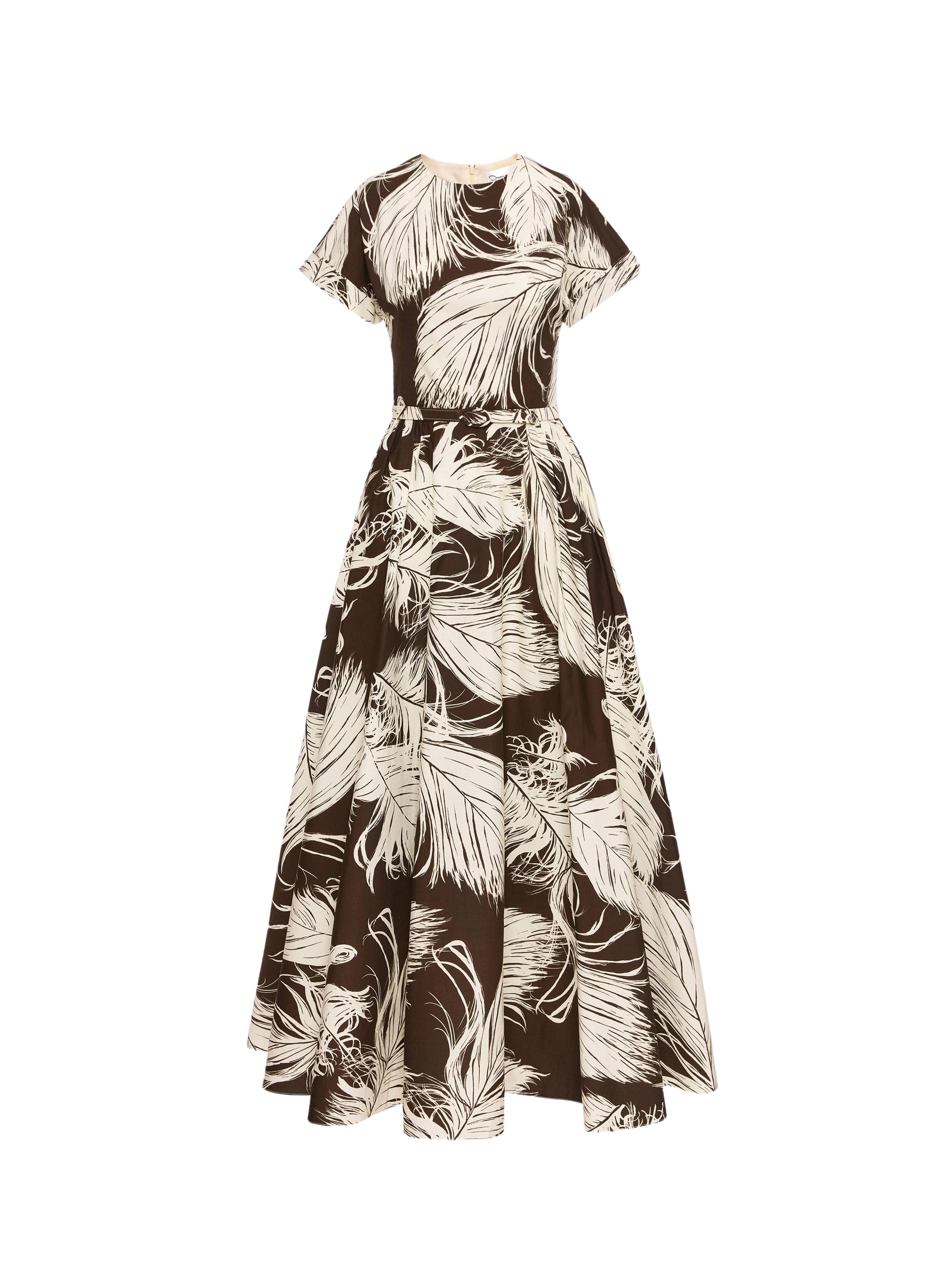 Oscar de la Renta Feather Cotton Poplin Dress - Oscar de la Renta Dresses - American Couture - Shop at Luxury Shoes 