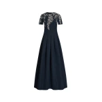 Oscar de la Renta Fern Embroidered Faille Gown - Oscar de la Renta Dresses - American Couture - Shop at Luxury Shoes 