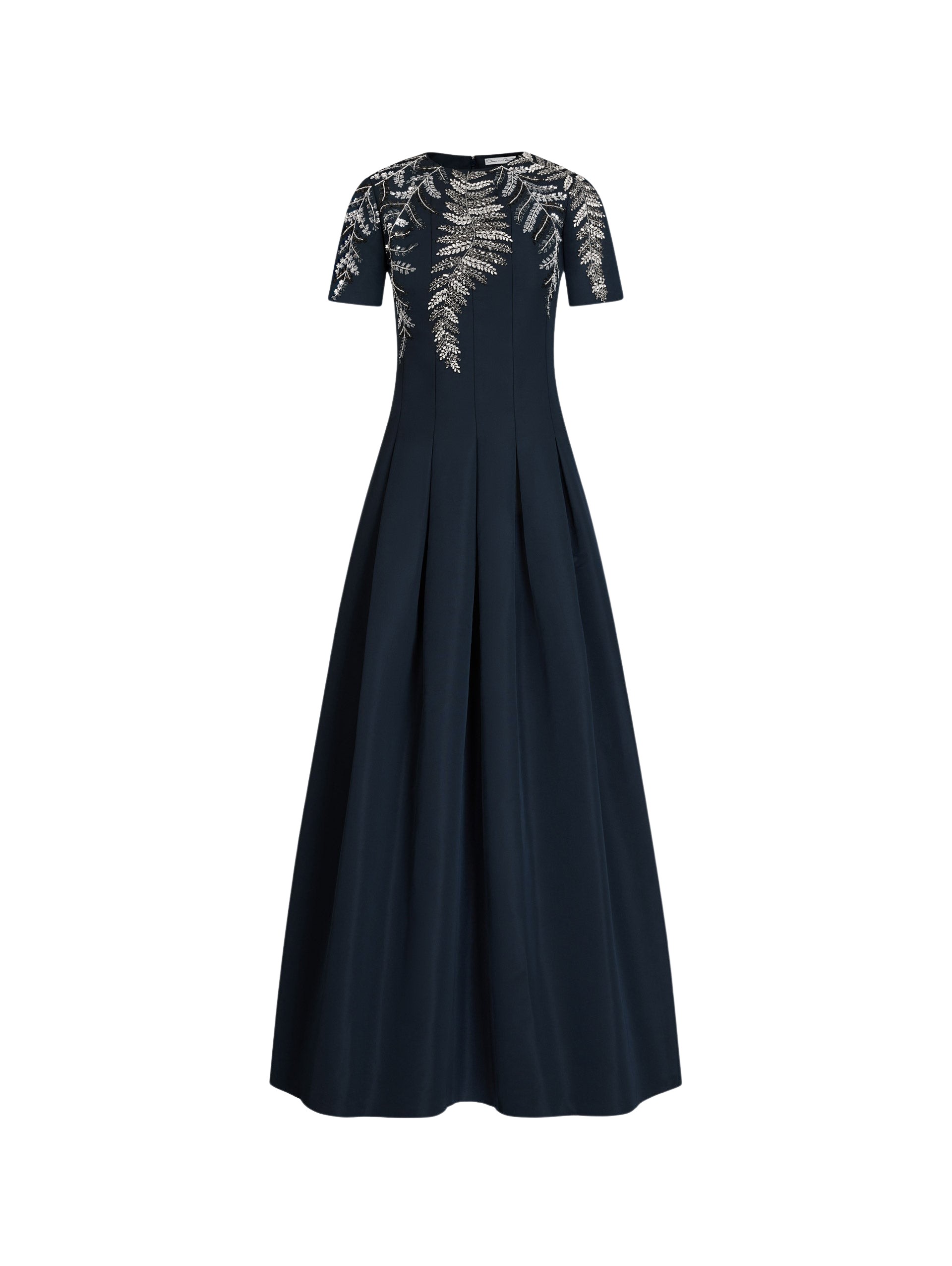 Oscar de la Renta Fern Embroidered Faille Gown - Oscar de la Renta Dresses - American Couture - Shop at Luxury Shoes 