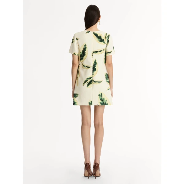 Oscar de la Renta Ficus Leaves Shift Dress - Oscar de la Renta Dresses - American Couture - Shop at Luxury Shoes 