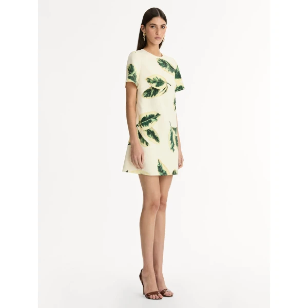 Oscar de la Renta Ficus Leaves Shift Dress - Oscar de la Renta Dresses - American Couture - Shop at Luxury Shoes 