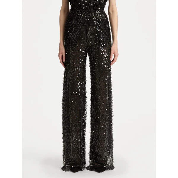 Oscar de la Renta Floating Sequin Pant - Oscar de la Renta Pants - American Couture - Shop at Luxury Shoes 