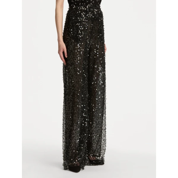 Oscar de la Renta Floating Sequin Pant - Oscar de la Renta Pants - American Couture - Shop at Luxury Shoes 