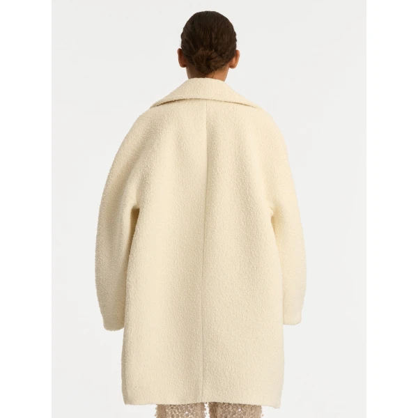 Oscar de la Renta Floral Button Bouclé Tweed Coat - Oscar de la Renta Coats - American Couture - Shop at Luxury Shoes 