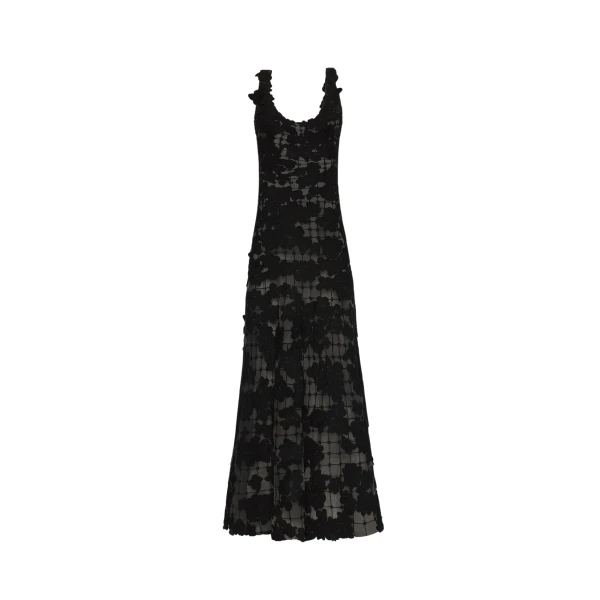 Oscar de la Renta Floral Cutout Threadwork Gown - Oscar de la Renta Dresses - American Couture - Shop at Luxury Shoes 