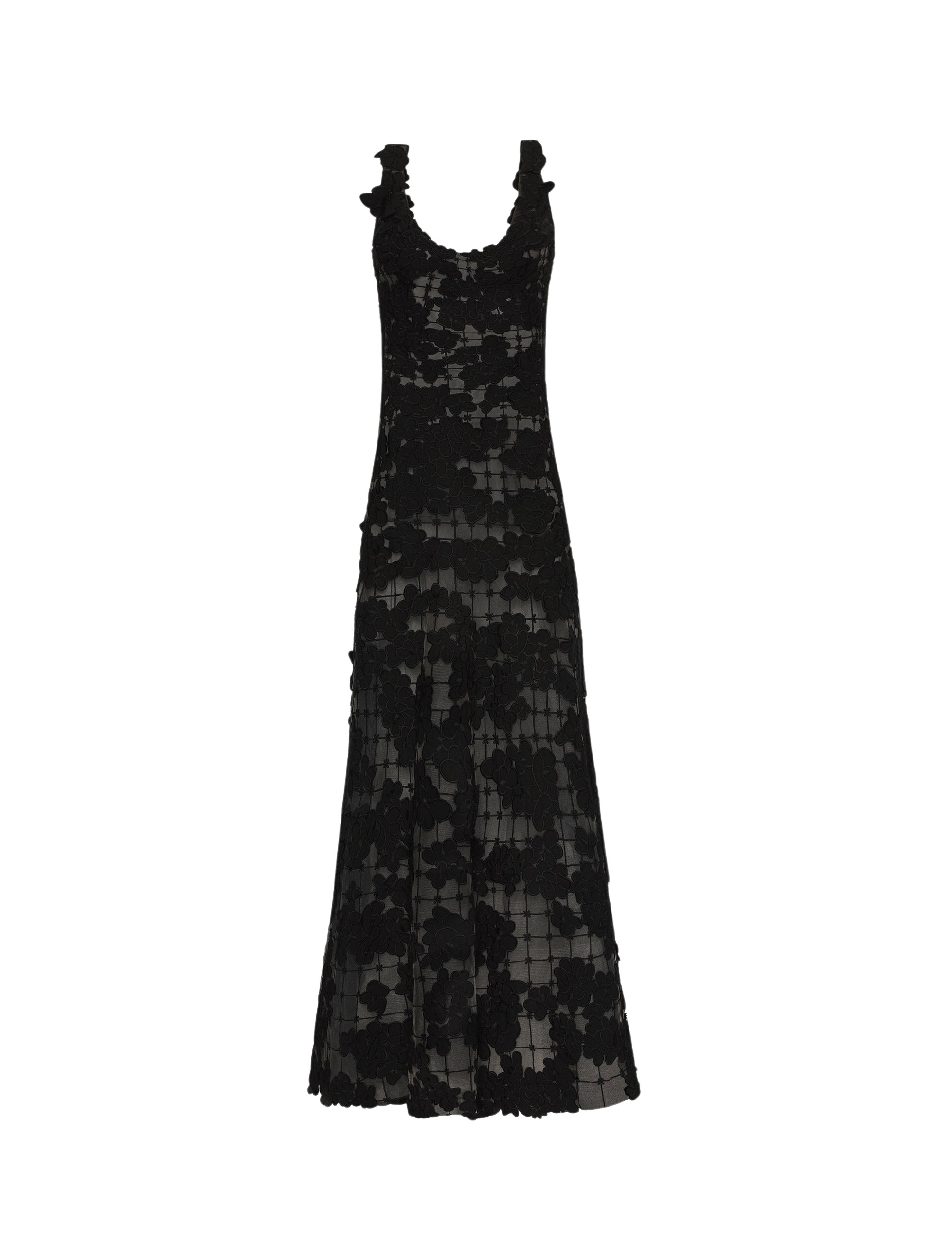 Oscar de la Renta Floral Cutout Threadwork Gown - Oscar de la Renta Dresses - American Couture - Shop at Luxury Shoes 