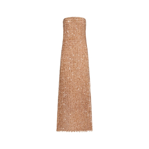 Oscar de la Renta Floral Grid Embroidered Gown - Oscar de la Renta Dresses - American Couture - Shop at Luxury Shoes 