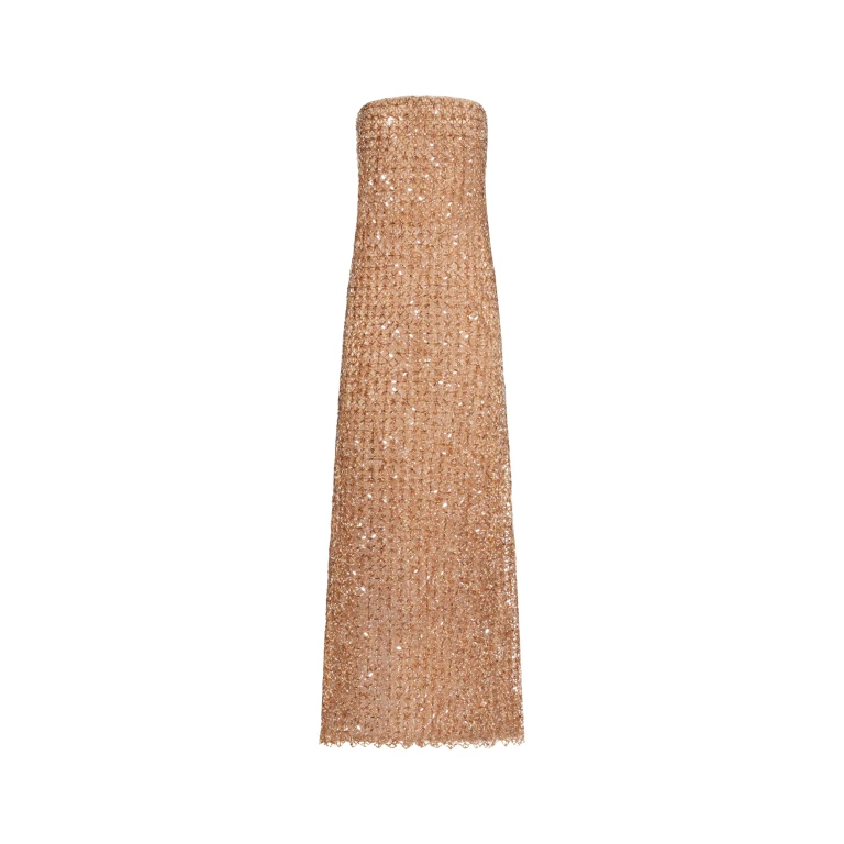 Oscar de la Renta Floral Grid Embroidered Gown - Oscar de la Renta Dresses - American Couture - Shop at Luxury Shoes 