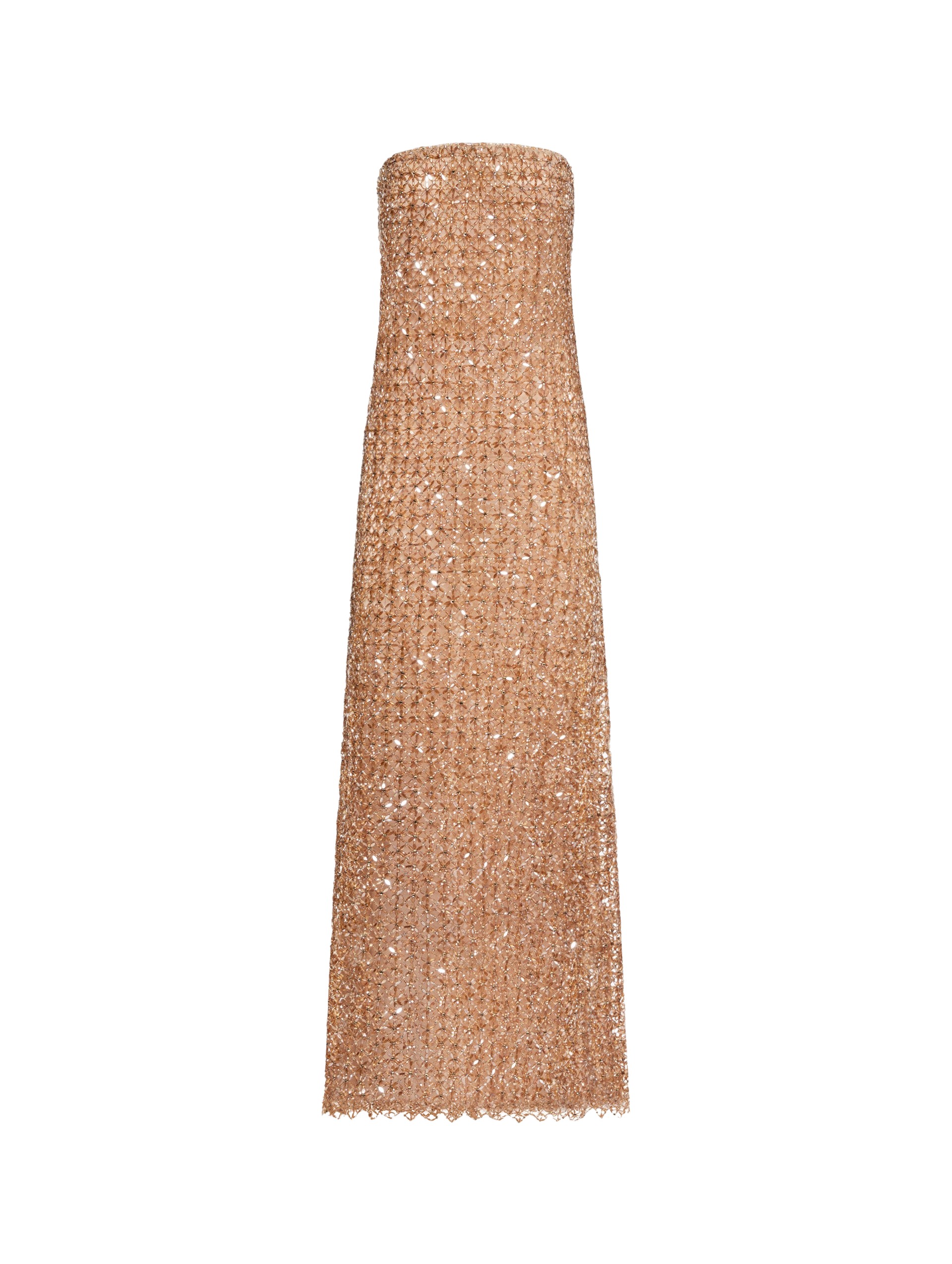 Oscar de la Renta Floral Grid Embroidered Gown - Oscar de la Renta Dresses - American Couture - Shop at Luxury Shoes 