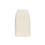 Oscar de la Renta Floral Jeweled Fringe Tweed Skirt - Oscar de la Renta Skirts - American Couture - Shop at Luxury Shoes 