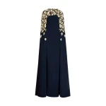 Oscar de la Renta Floral Sequin Embroidered Caftan - Oscar de la Renta Dresses - American Couture - Shop at Luxury Shoes 