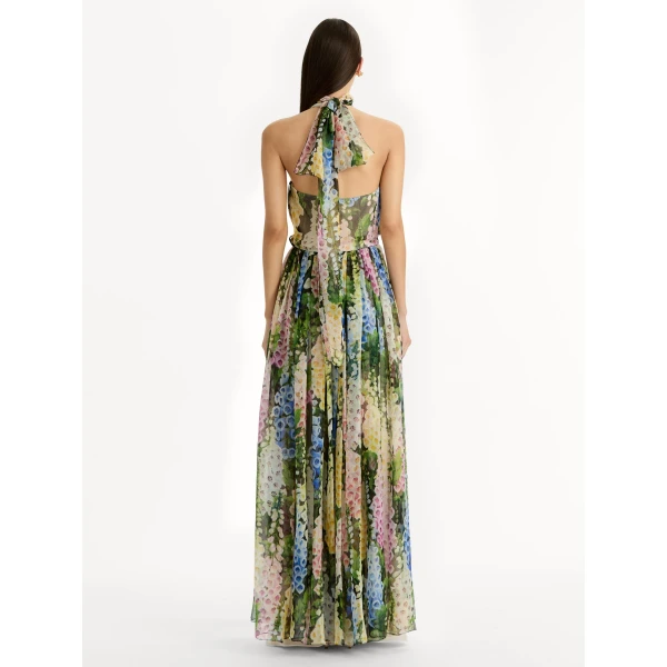 Oscar de la Renta Foxglove Chiffon Gown - Oscar de la Renta Dresses - American Couture - Shop at Luxury Shoes 