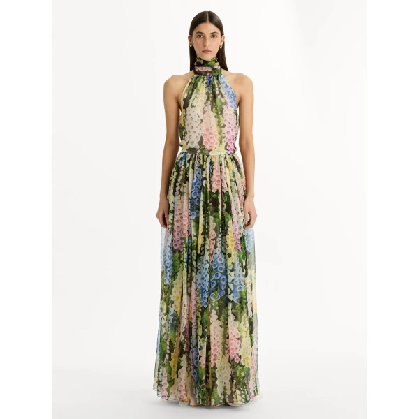 Oscar de la Renta Foxglove Chiffon Gown - Oscar de la Renta Dresses - American Couture - Shop at Luxury Shoes 