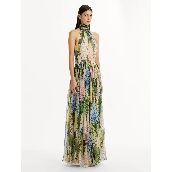 Oscar de la Renta Foxglove Chiffon Gown - Oscar de la Renta Dresses - American Couture - Shop at Luxury Shoes 