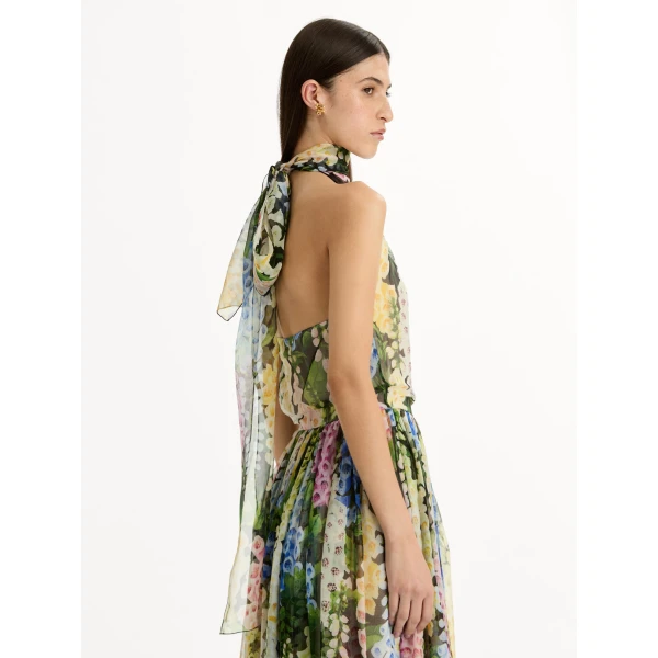 Oscar de la Renta Foxglove Chiffon Gown - Oscar de la Renta Dresses - American Couture - Shop at Luxury Shoes 