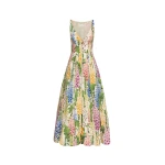 Oscar de la Renta Foxglove Cotton Poplin Dress - Oscar de la Renta Dresses - American Couture - Shop at Luxury Shoes 