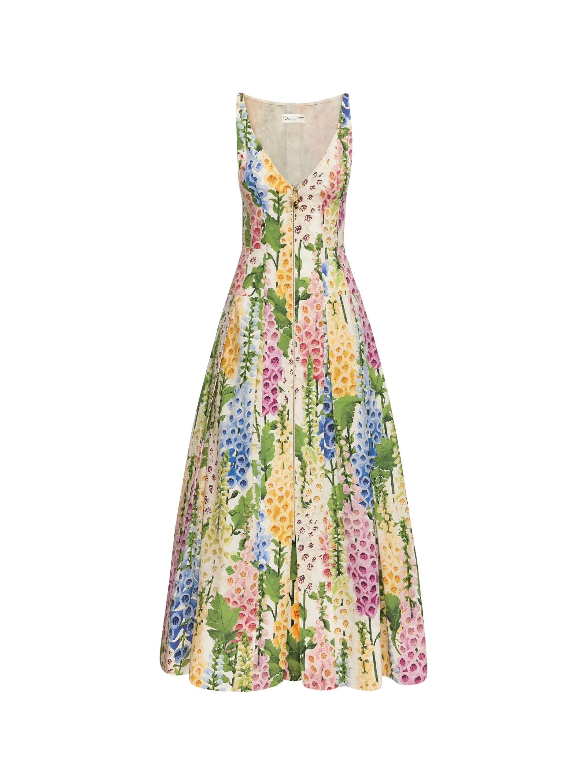 Foxglove-Cotton-Poplin-Dress-Oscar-de-la-Renta-Dresses48019_nobg Oscar de la Renta Foxglove Cotton Poplin Dress - Oscar de la Renta Dresses - American Couture - Shop at Luxury Shoes