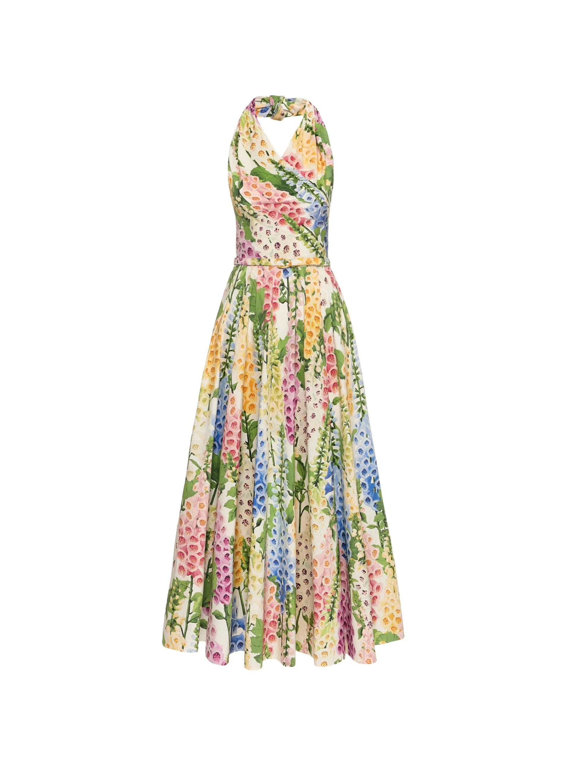 Foxglove-Cotton-Poplin-Halter-Dress-Oscar-de-la-Renta-Dresses76169_nobg Oscar de la Renta Foxglove Cotton Poplin Halter Dress - Oscar de la Renta Dresses - American Couture - Shop at Luxury Shoes
