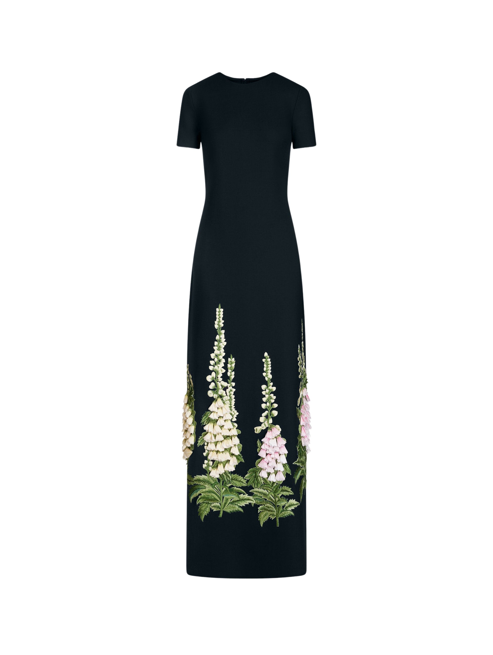 Oscar de la Renta Foxglove Embroidered Caftan - Oscar de la Renta Dresses - American Couture - Shop at Luxury Shoes 