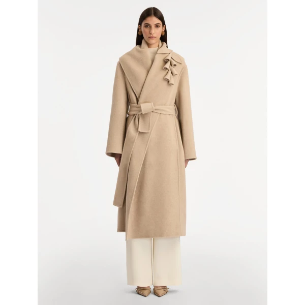 Oscar de la Renta Foxglove Embroidered Wool Coat - Oscar de la Renta Coats - American Couture - Shop at Luxury Shoes 