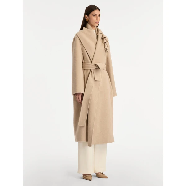 Oscar de la Renta Foxglove Embroidered Wool Coat - Oscar de la Renta Coats - American Couture - Shop at Luxury Shoes 