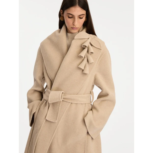 Oscar de la Renta Foxglove Embroidered Wool Coat - Oscar de la Renta Coats - American Couture - Shop at Luxury Shoes 
