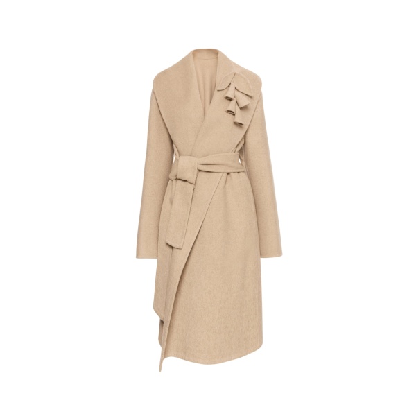 Oscar de la Renta Foxglove Embroidered Wool Coat - Oscar de la Renta Coats - American Couture - Shop at Luxury Shoes 