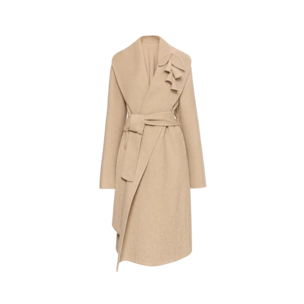 Oscar de la Renta Foxglove Embroidered Wool Coat - Oscar de la Renta Coats - American Couture - Shop at Luxury Shoes 