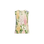 Oscar de la Renta Foxglove Printed Tank - Oscar de la Renta Tops - American Couture - Shop at Luxury Shoes 