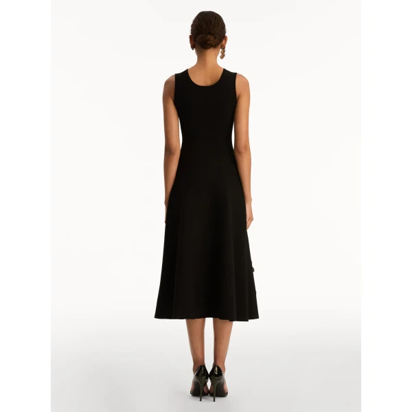 Oscar de la Renta Foxglove Sequin Embroidered Knit Dress - Oscar de la Renta Dresses - American Couture - Shop at Luxury Shoes 