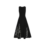 Oscar de la Renta Foxglove Sequin Embroidered Knit Dress - Oscar de la Renta Dresses - American Couture - Shop at Luxury Shoes 