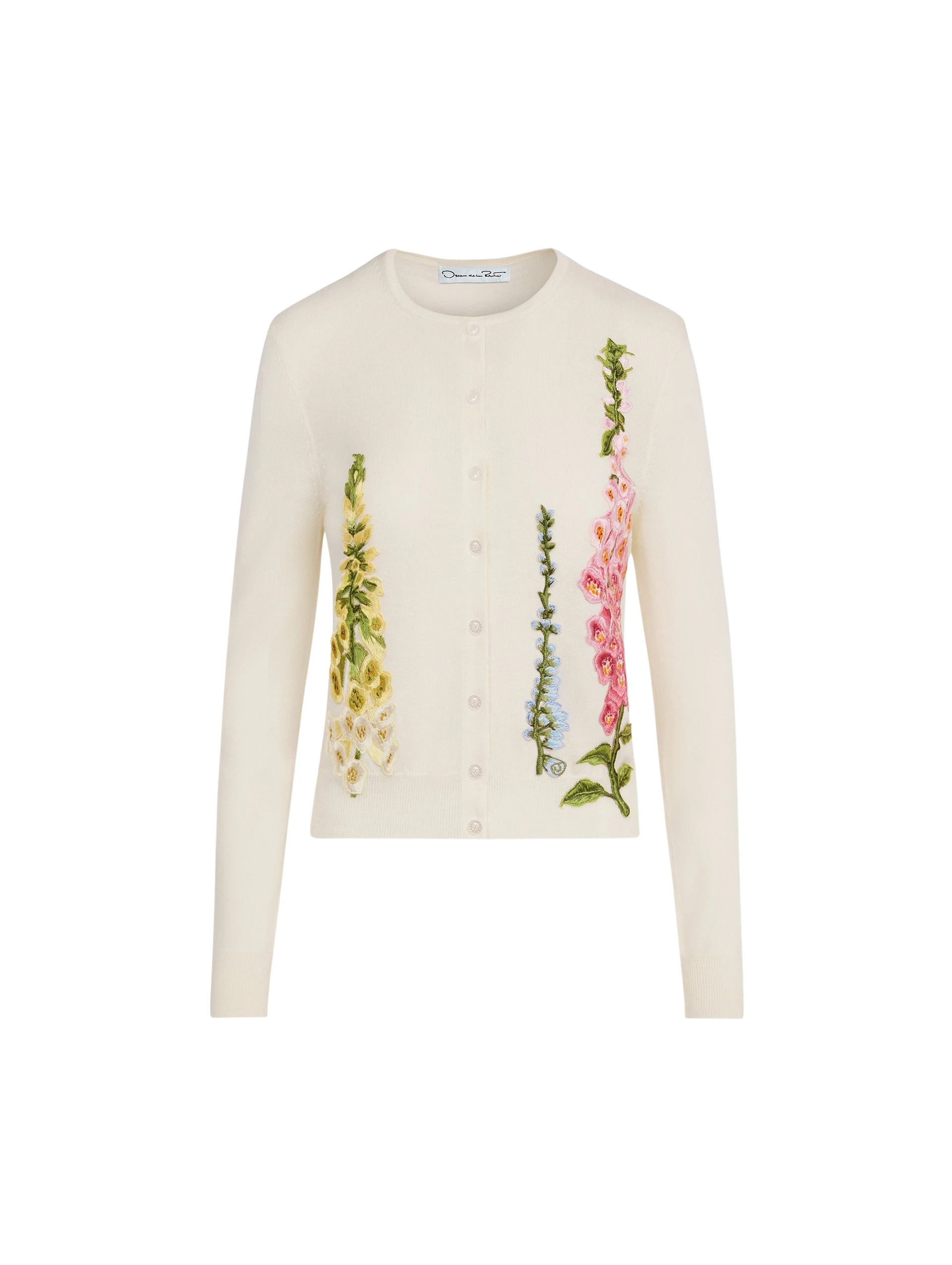 Foxglove-Threadwork-Cardigan-Oscar-de-la-Renta-Knitwear63832_nobg Oscar de la Renta Foxglove Threadwork Cardigan - Oscar de la Renta Knitwear - American Couture - Shop at Luxury Shoes